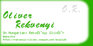 oliver rekvenyi business card